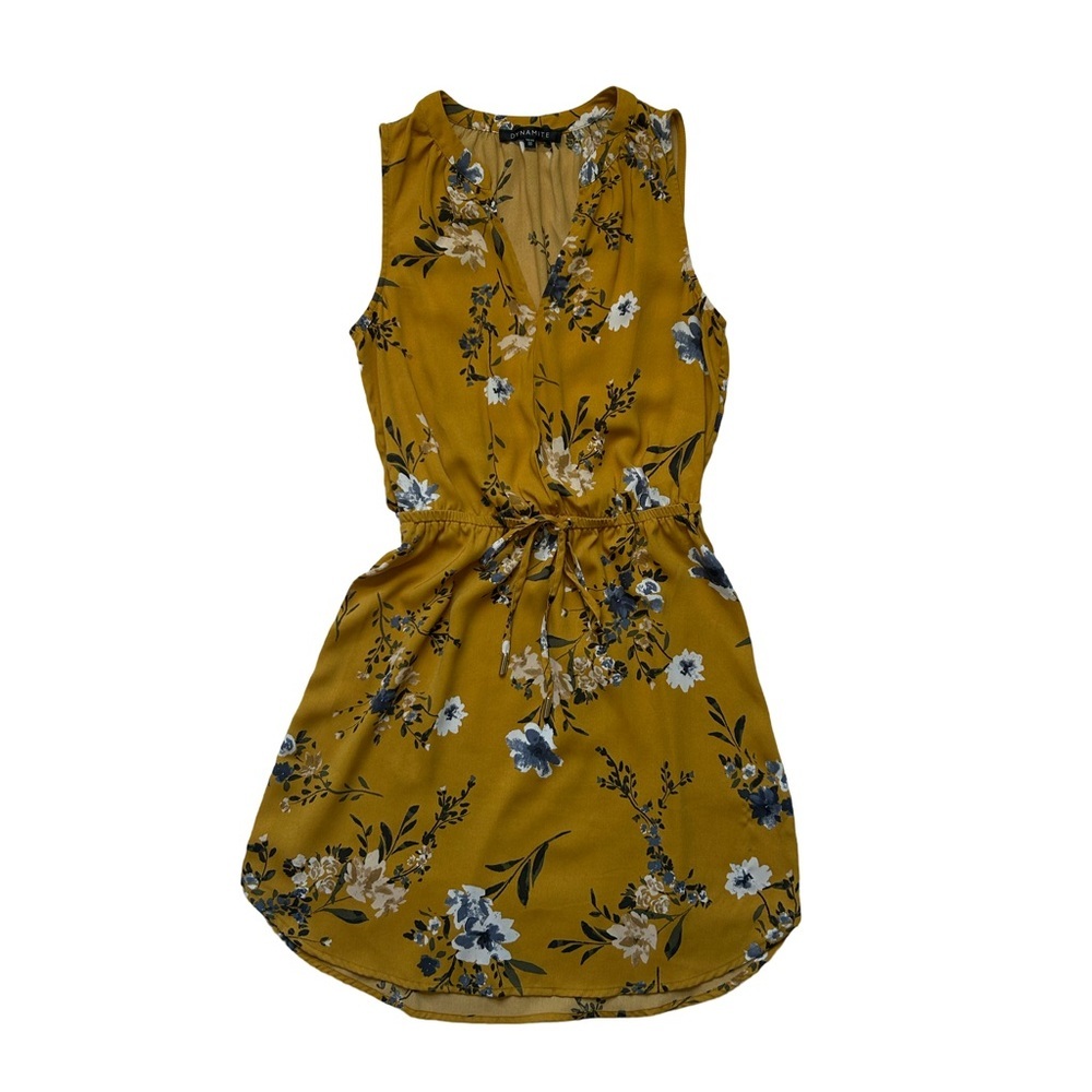DYNAMITE Floral Yellow Flowy Dress
